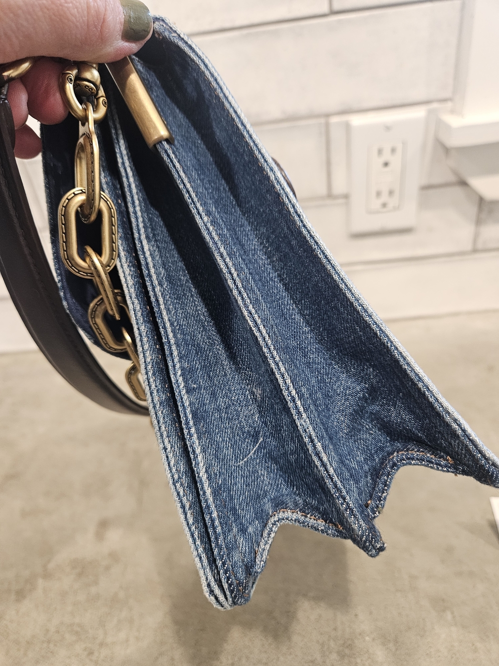 COACH Denim Chain Tabby 30 - Picture 3 of 6